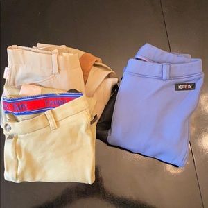 Lot of 3 English riding breeches